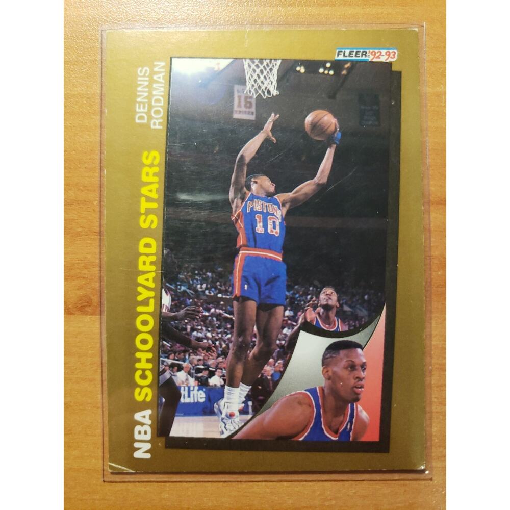 Dennis Rodman 1992-93 Fleer #261 - Schoolyard Stars - Detroit Pistons - NBA